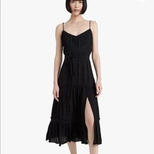 PAIGE Inesa Midi Dress Black Small NWT